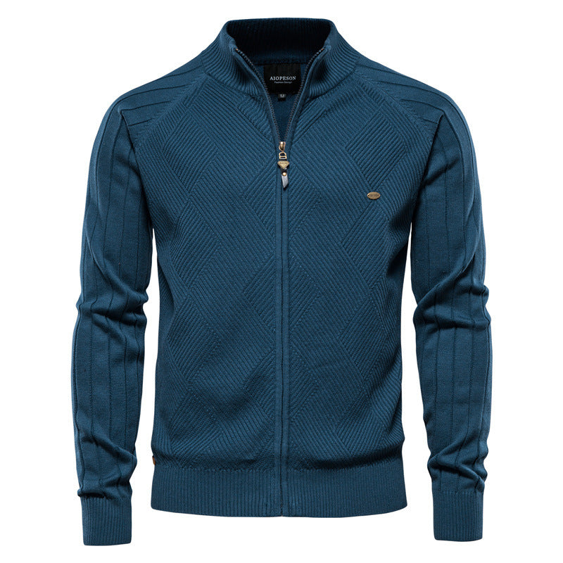 Men’s Jacquard Full-Zip Cardigan