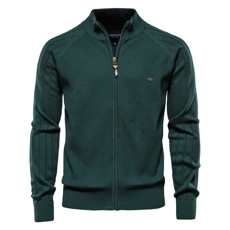 Men’s Jacquard Full-Zip Cardigan