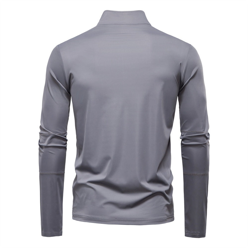 Men’s Half-Zip Active Long Sleeve T-Shirt