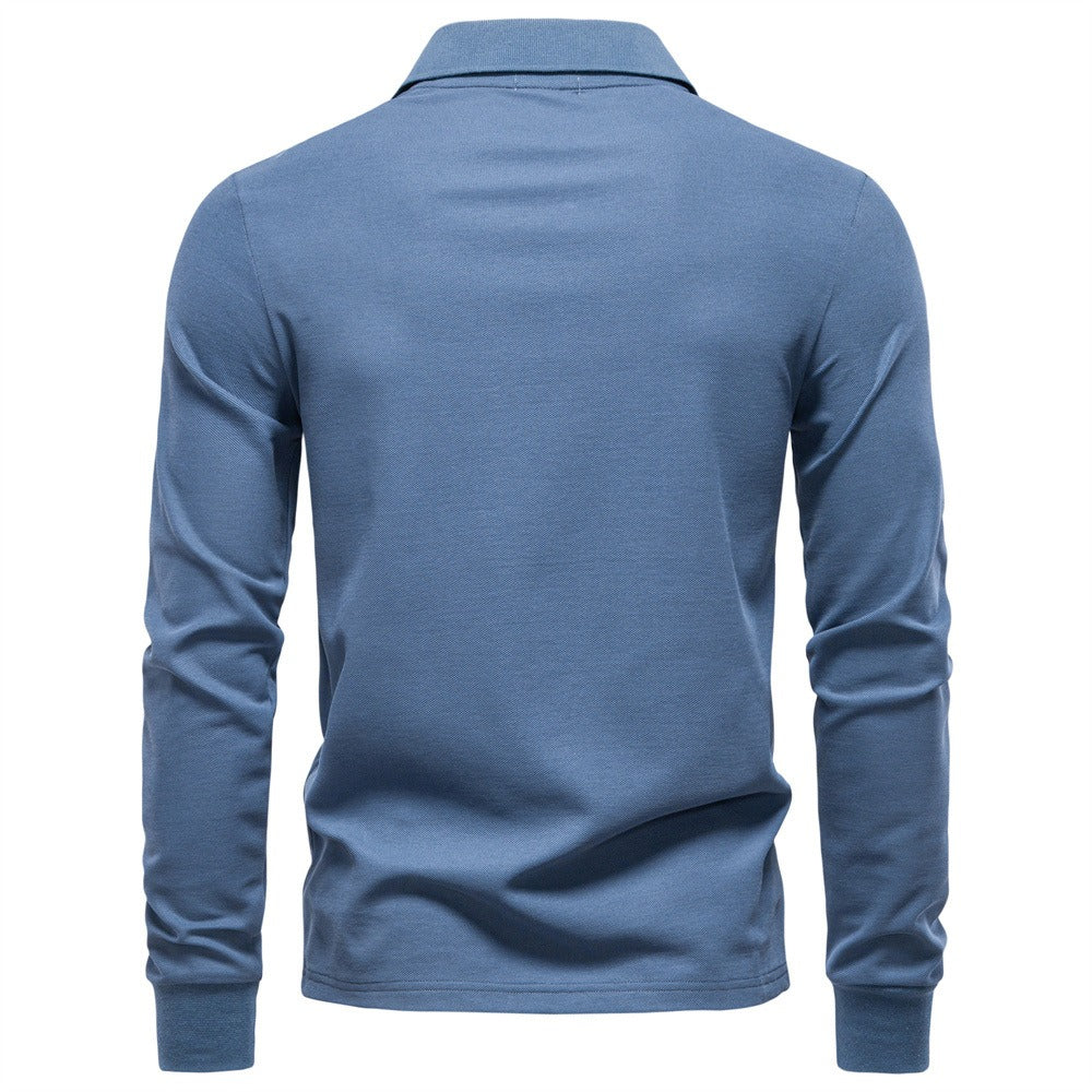 Men’s Casual Long Sleeve Polo Shirt