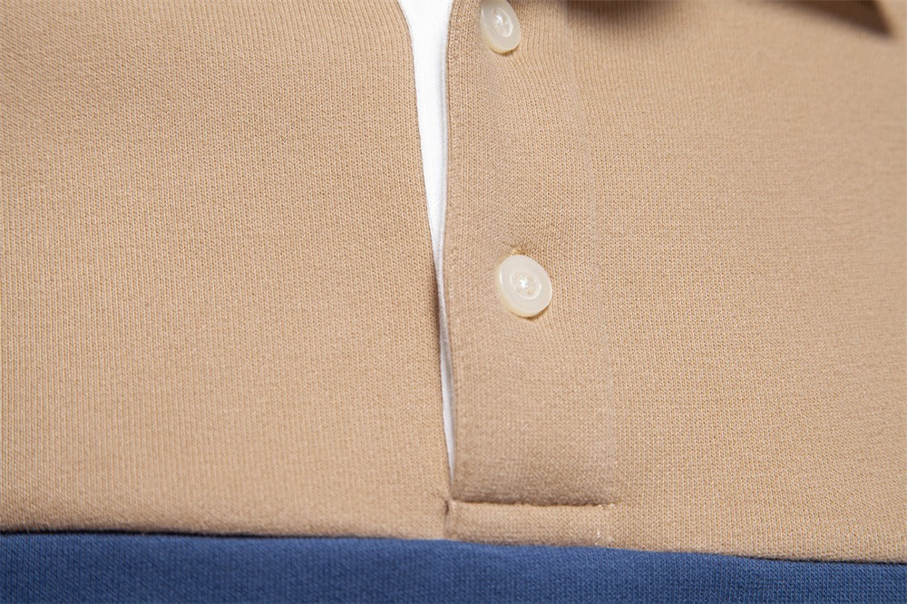 Men’s Colorblock Polo Sweatshirt