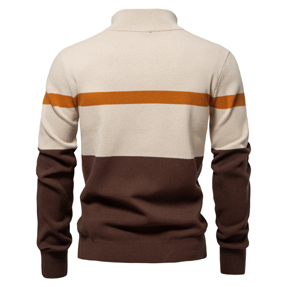 Classic Colorblock Half-Zip Sweater