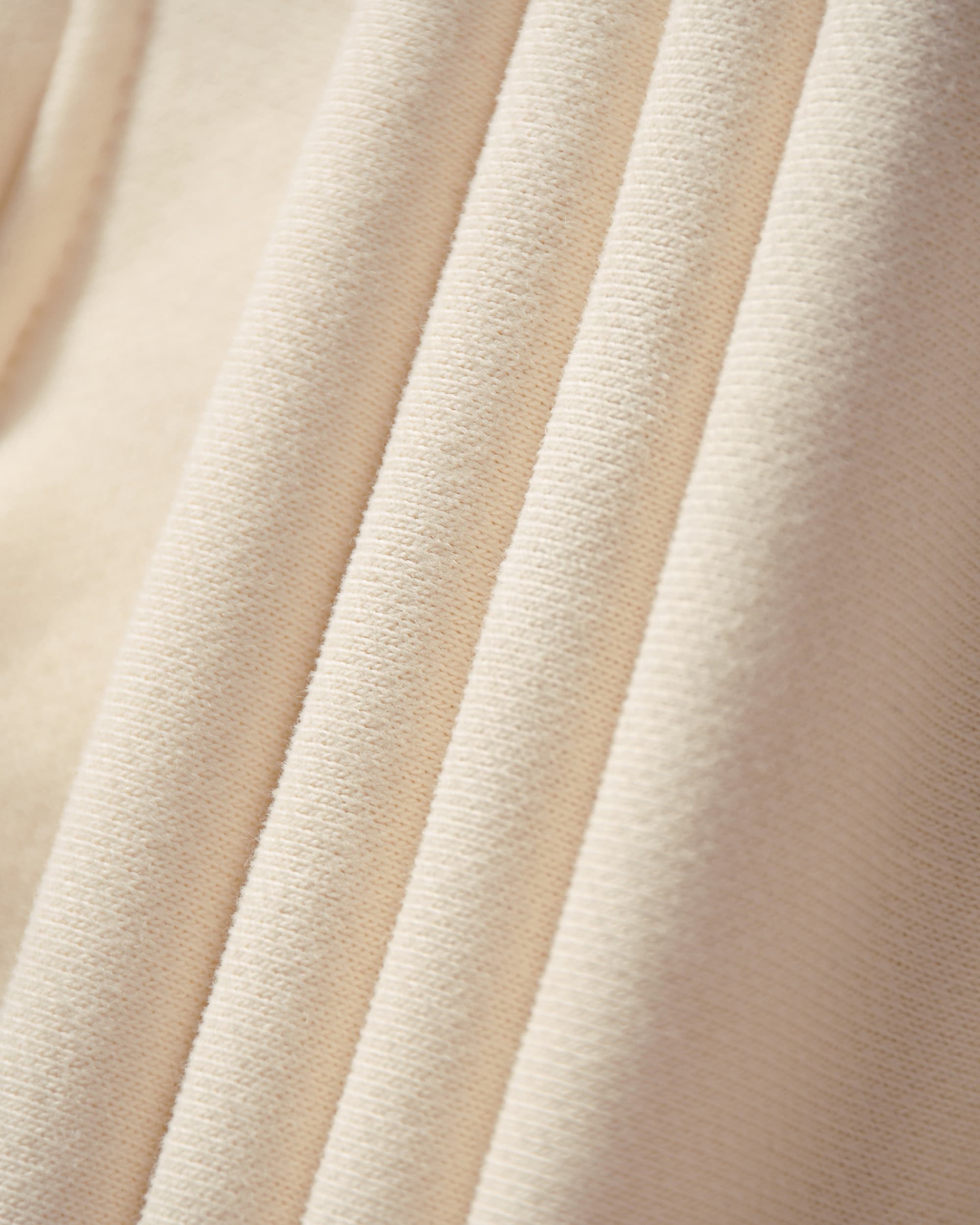 Cream Beige Weighted Pullover Hoodie