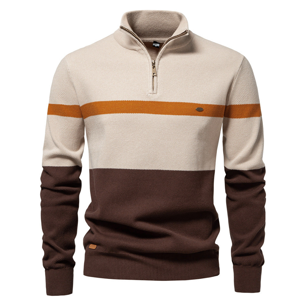 Classic Colorblock Half-Zip Sweater