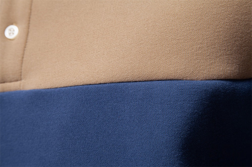 Men’s Colorblock Polo Sweatshirt
