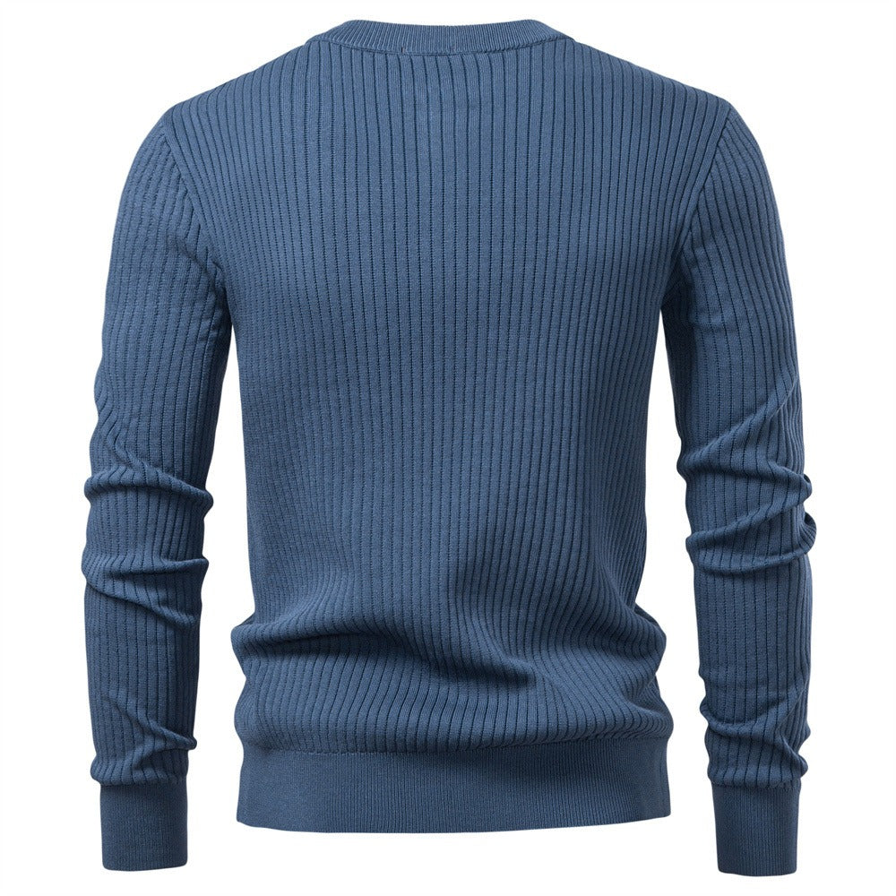 Men’s Henley Knit Sweater