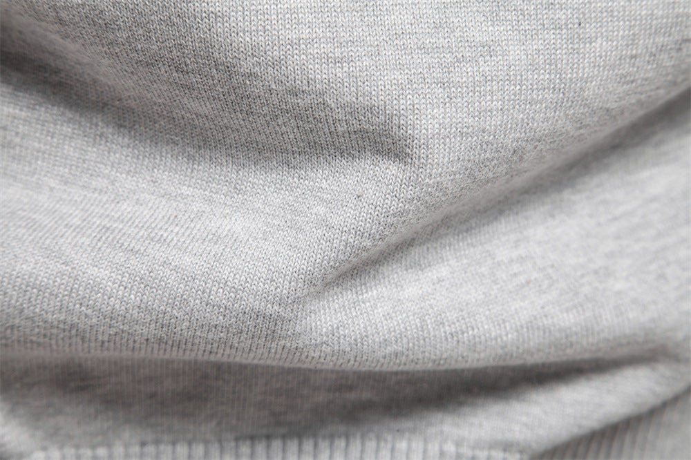 Solid Color V-Neck Knit Sweatershirt