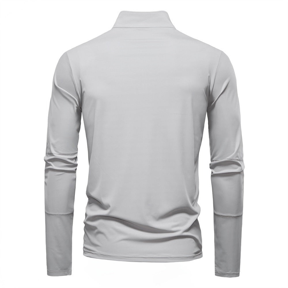 Men’s Half-Zip Active Long Sleeve T-Shirt