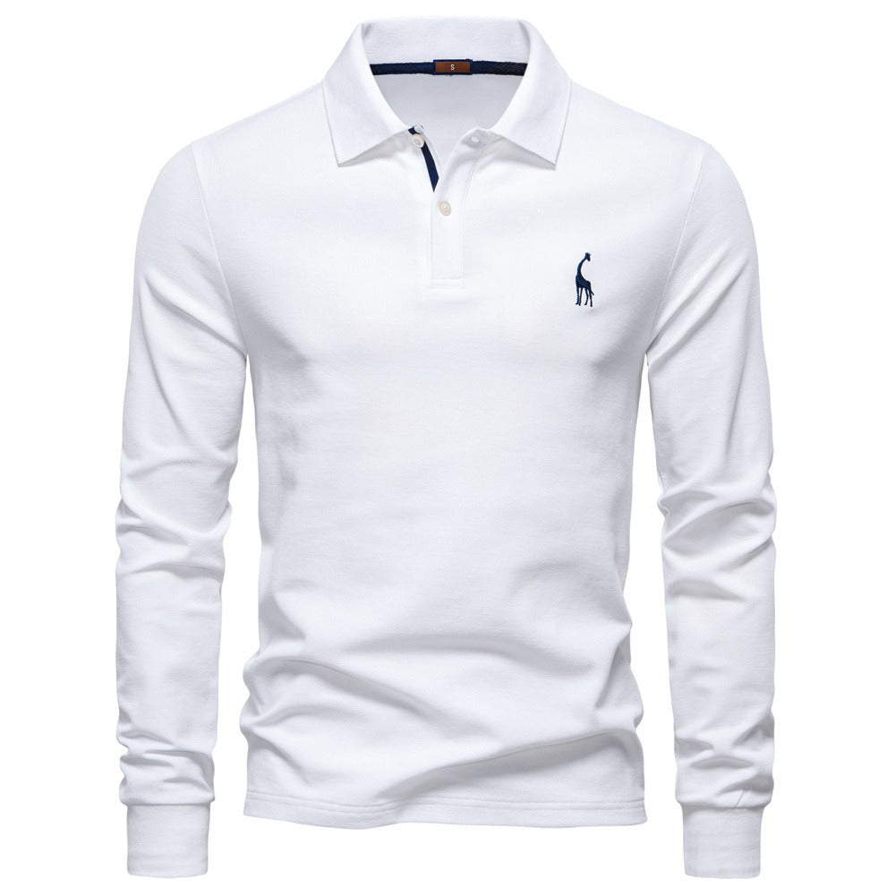 Men’s Casual Long Sleeve Polo Shirt