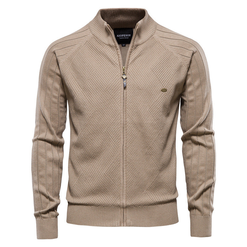Men’s Jacquard Full-Zip Cardigan