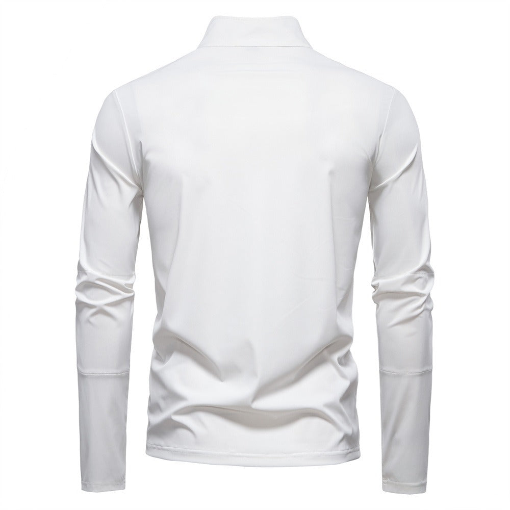 Men’s Half-Zip Active Long Sleeve T-Shirt