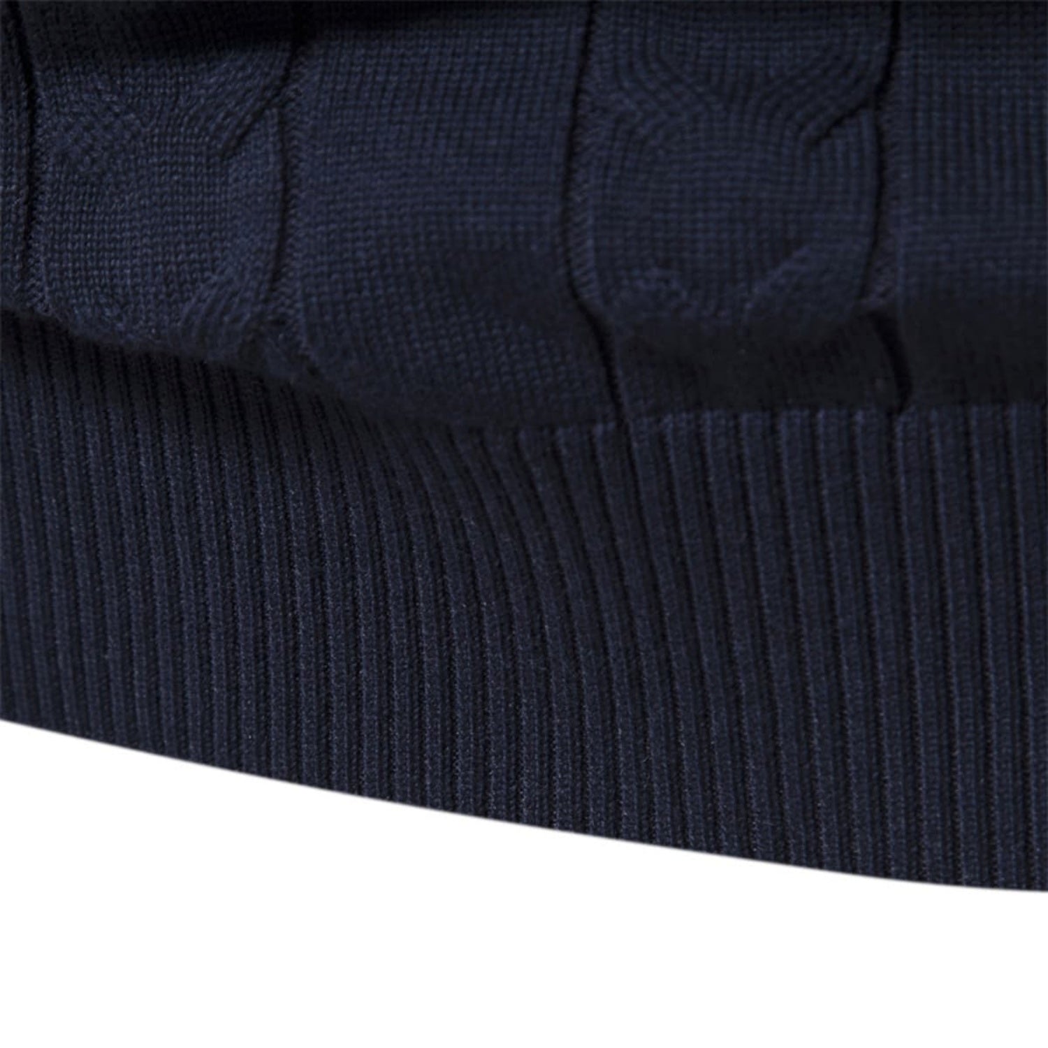 Men's Stand Collar Half-Zip Knit Sweater