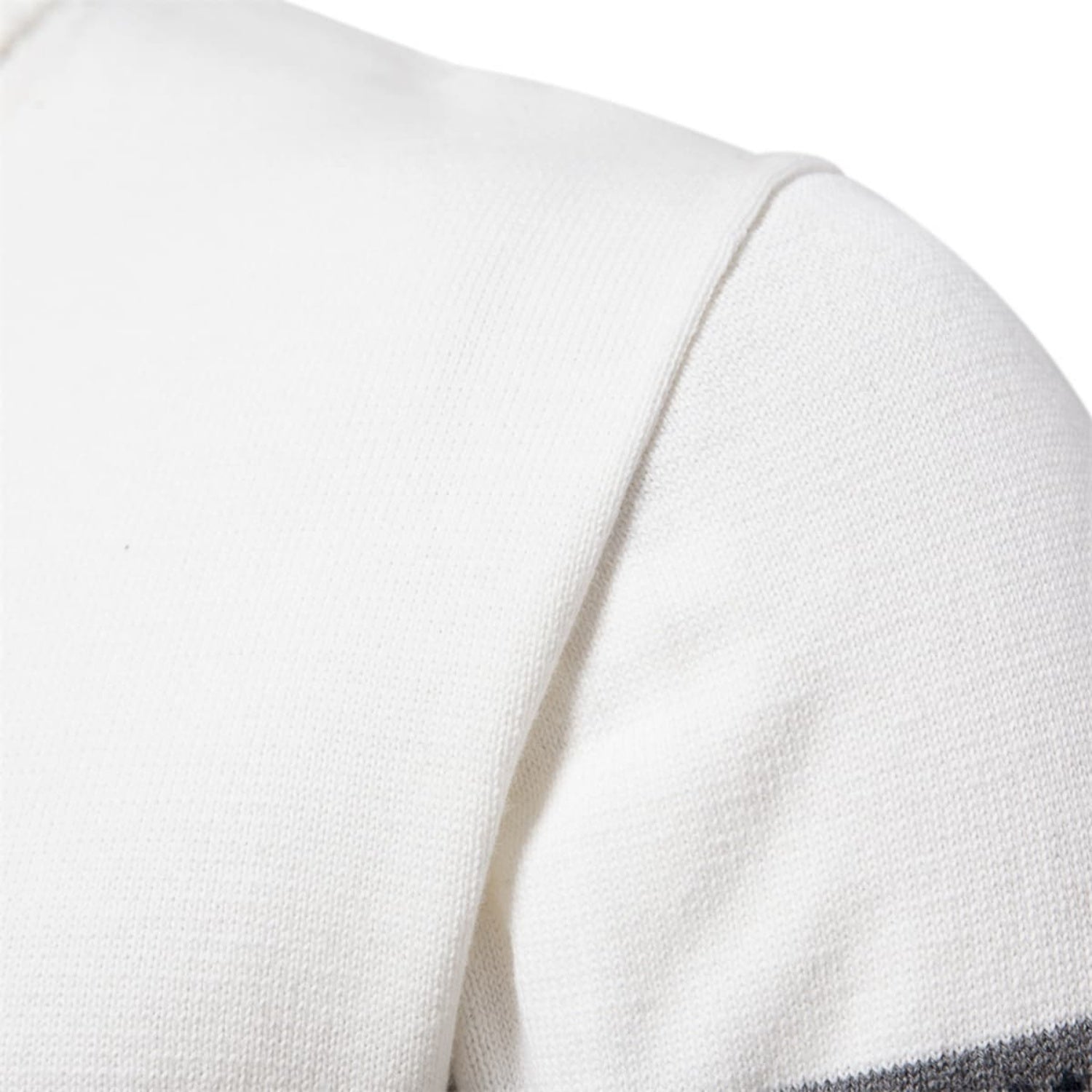 Men's Stand Collar Half-Zip Knit Sweater