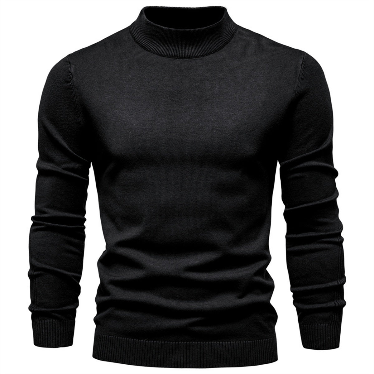Men’s Classic Mock Neck Knit Sweater