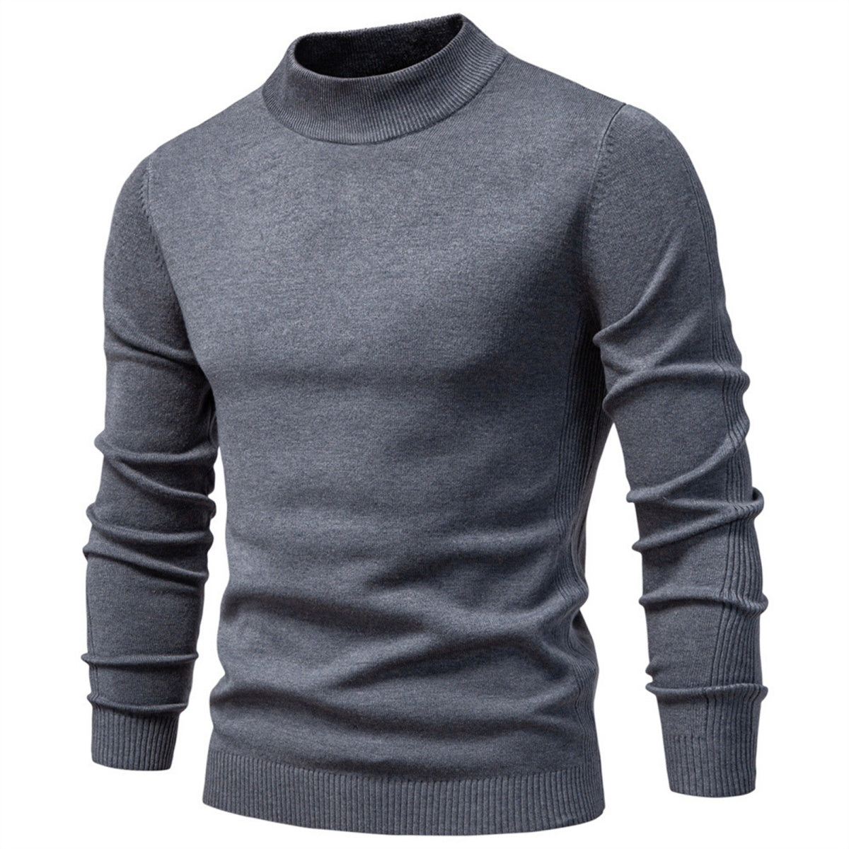 Men’s Classic Mock Neck Knit Sweater