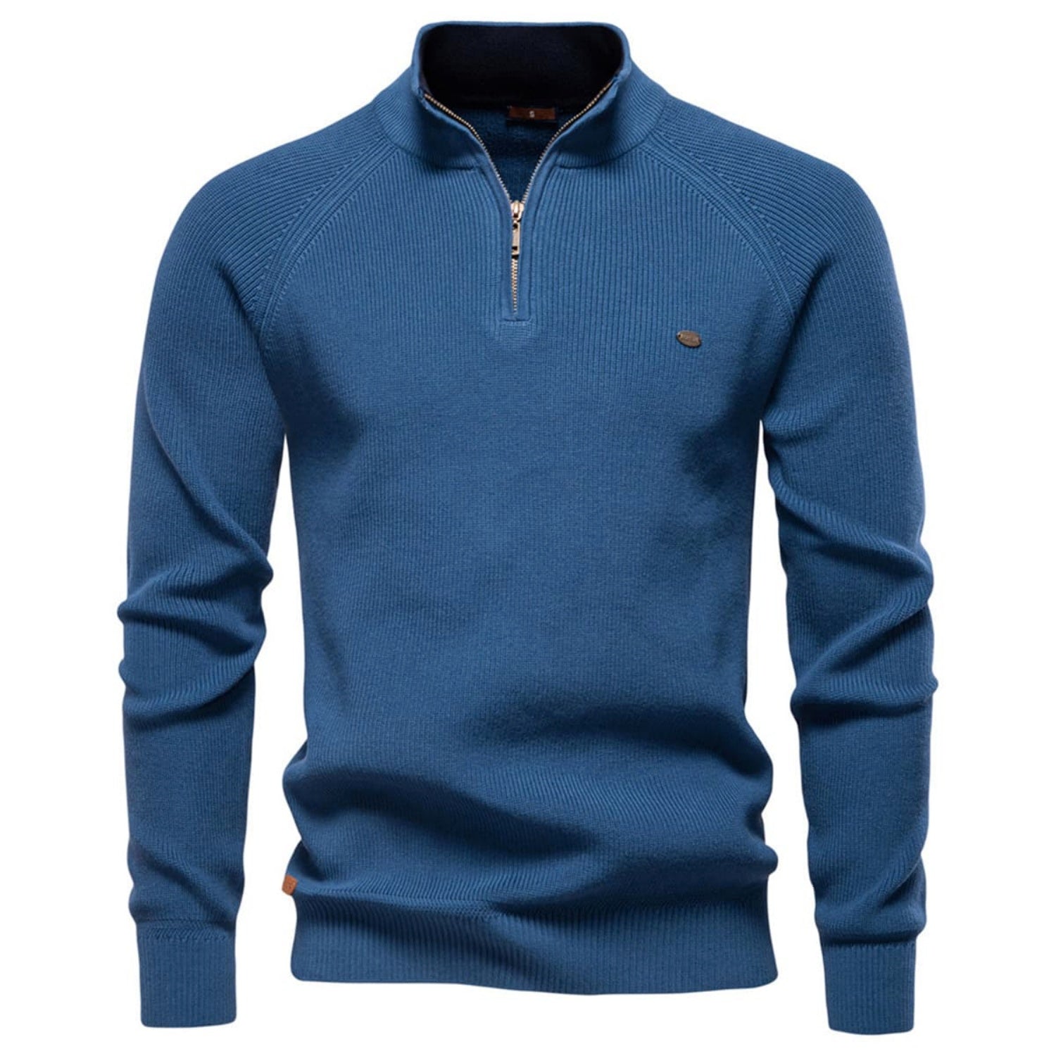 Men's Half-Zip Collar Cotton Sweater