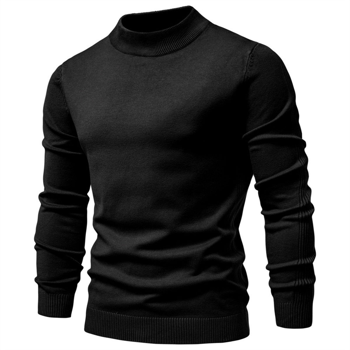 Men’s Classic Mock Neck Knit Sweater