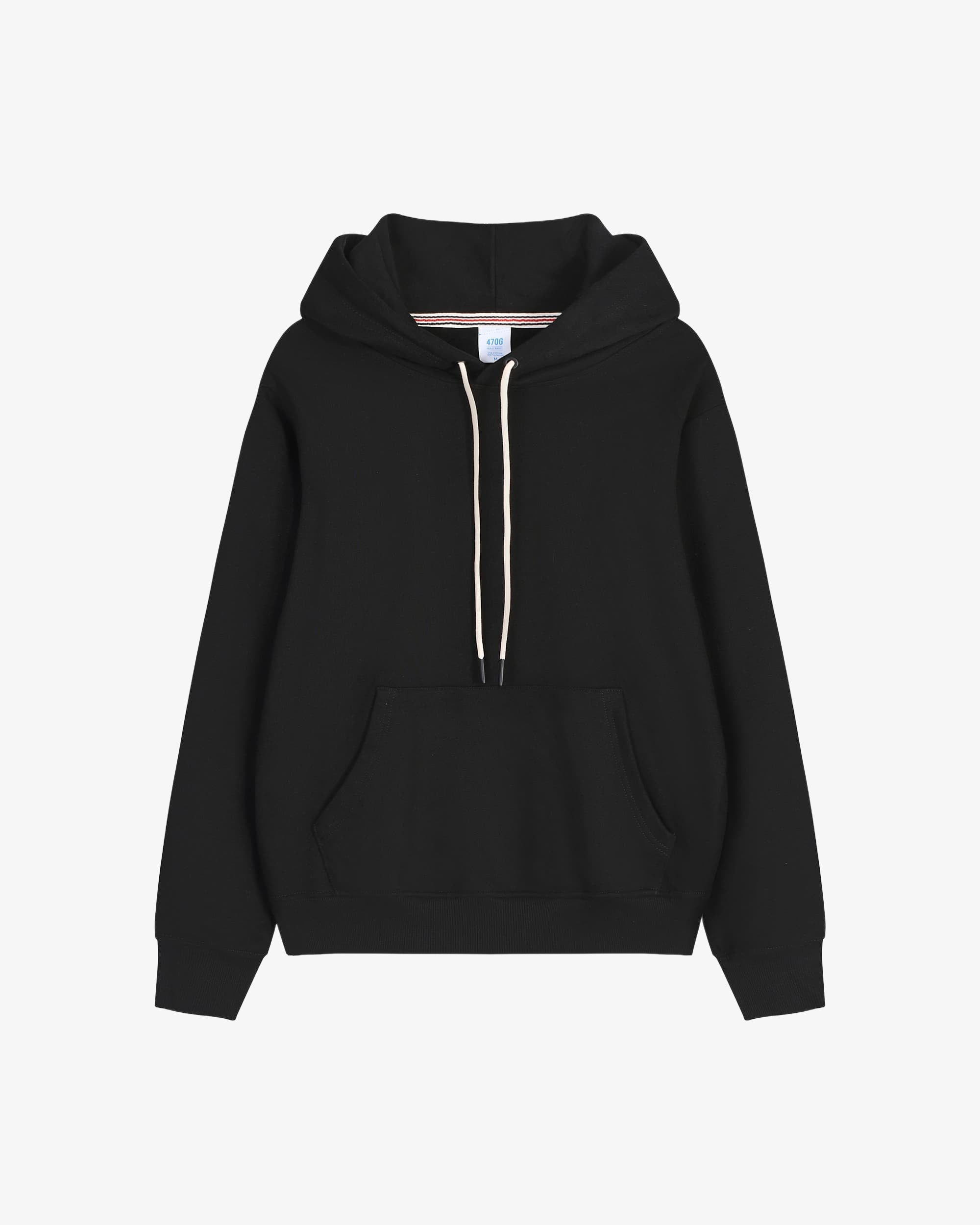 Black Oversized Travel Essentials Hoodie
