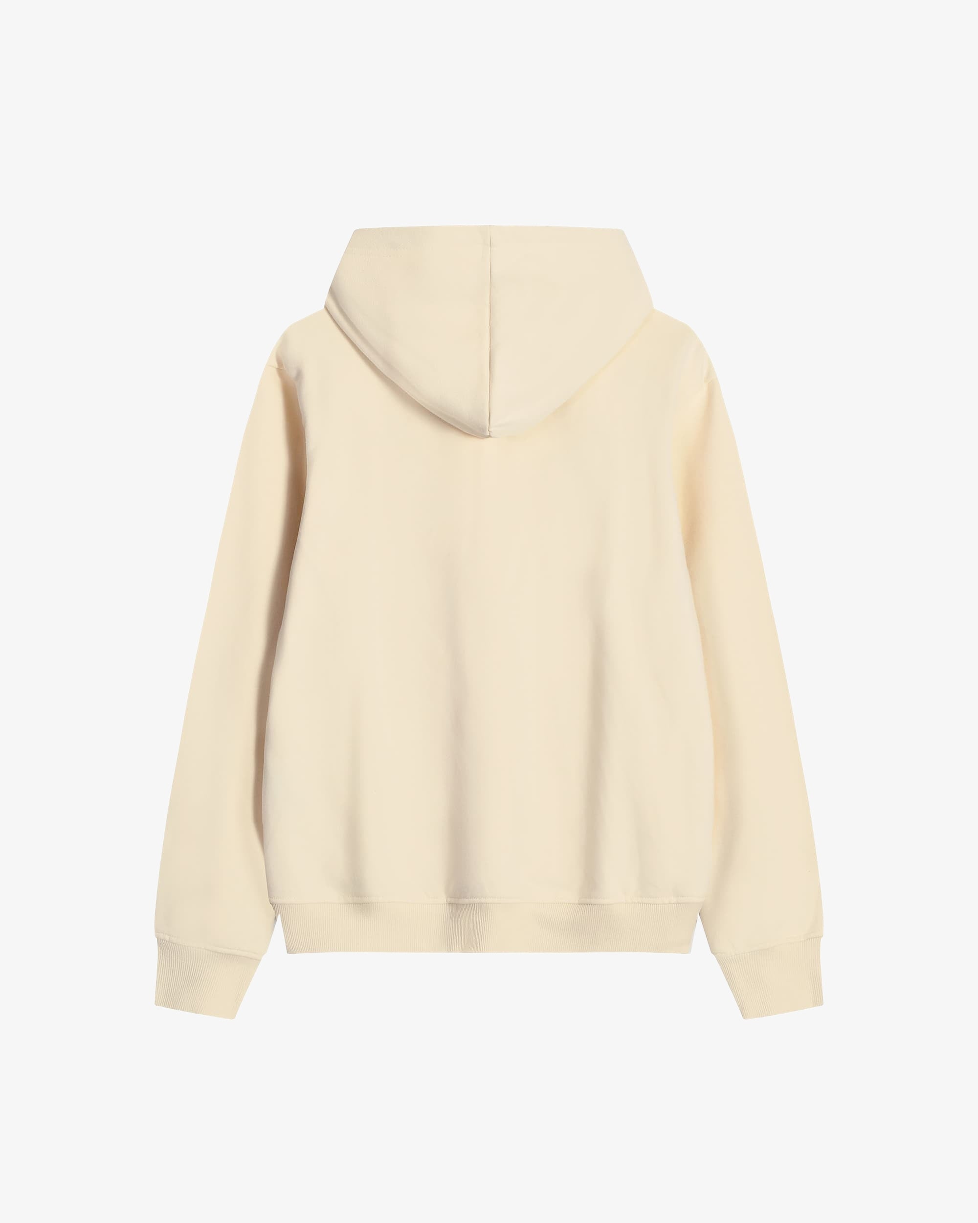 Cream Beige Weighted Pullover Hoodie