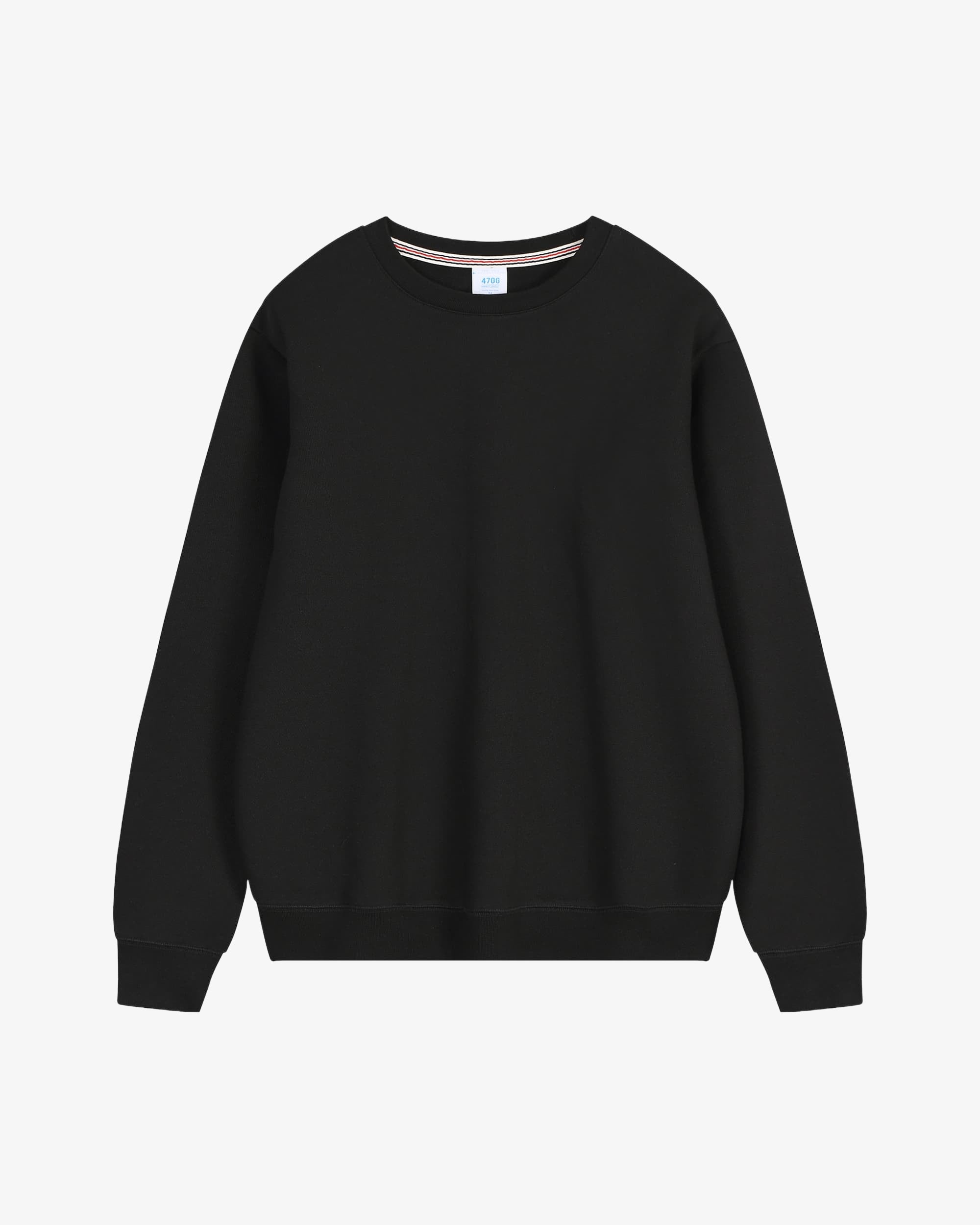 470g Black Crewneck Sweatshirt