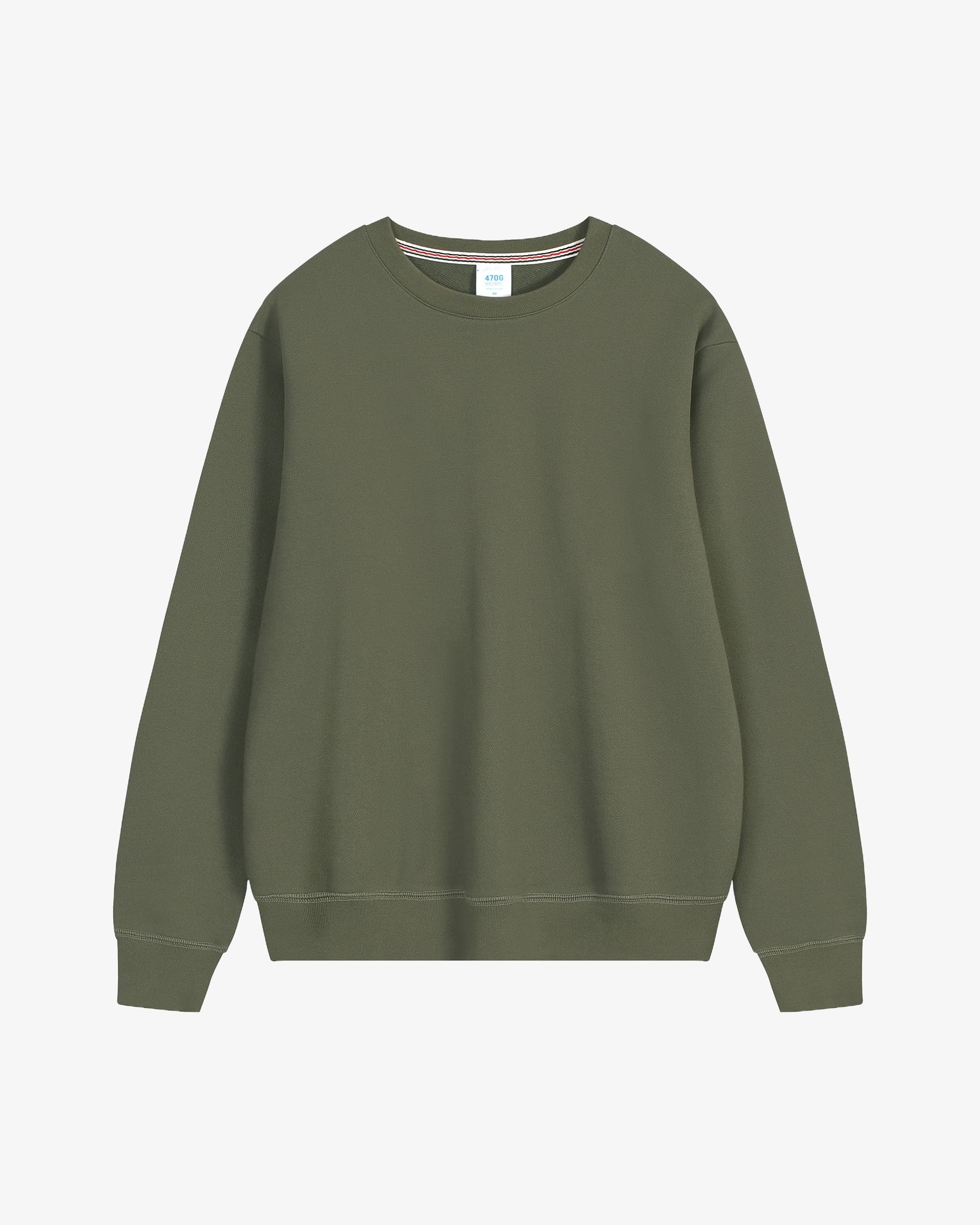 470g Olive Green Crewneck Sweatshirt