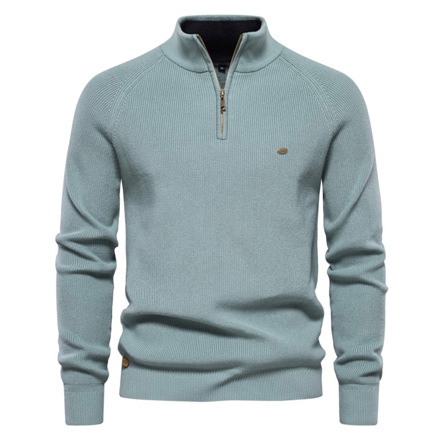 Men's Half-Zip Collar Cotton Sweater